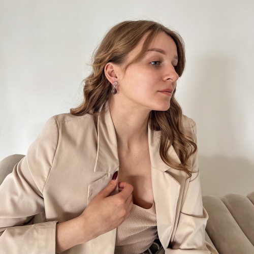 Серьги Possebon Q. Rose, Obs Fume, A0738.7.11 S фото 2